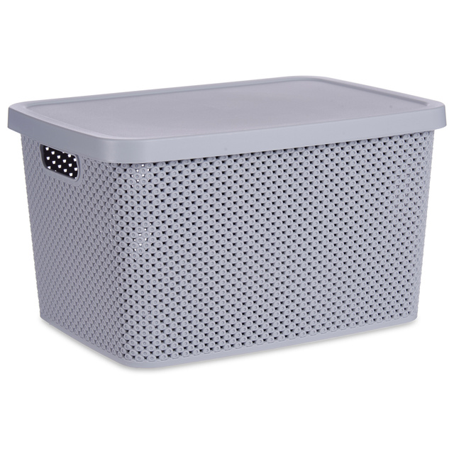 Cos din plastic cu capac, organizator, 19 l