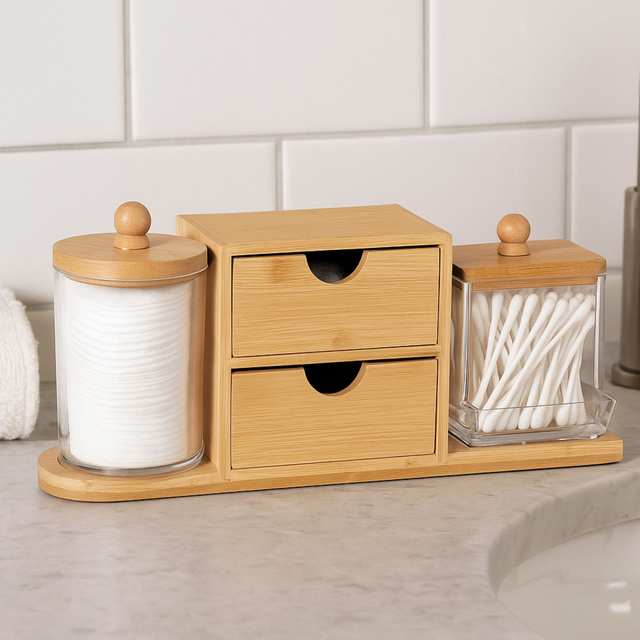 Recipiente pentru dischete demachiante și bețișoare LANA