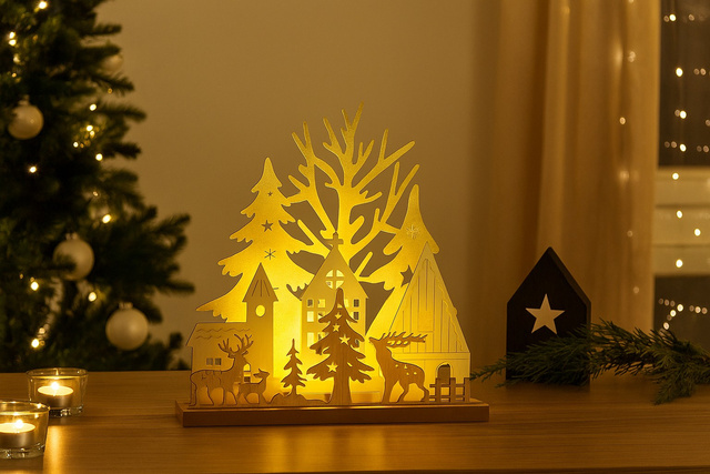 Lampă de masă LED de Crăciun, 20 cm, model 2