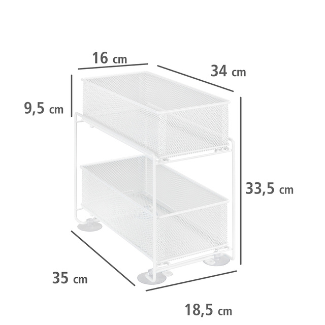 Cos pentru alimente GIOMA, 2 niveluri, WENKO