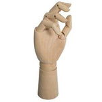 Model de mana din lemn, mana dreapta, 30 cm