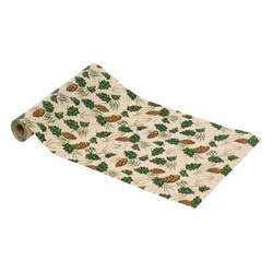 Traversa de masa de Craciun, model conuri de pin, 28 x 300 cm