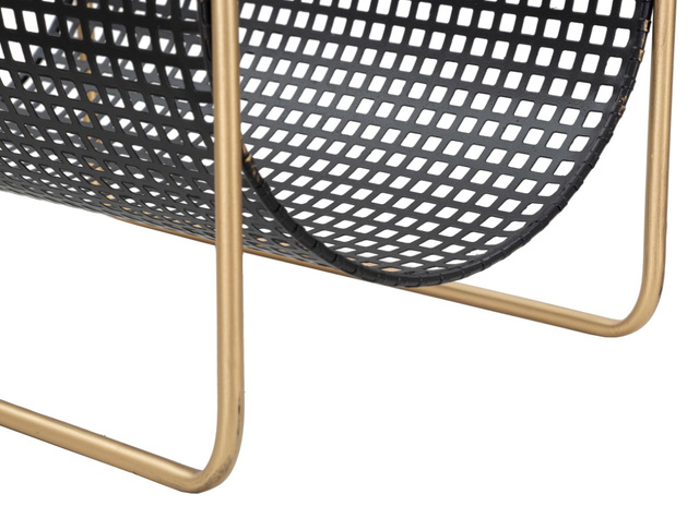 Suport reviste metalic FASHION, cu maner din lemn