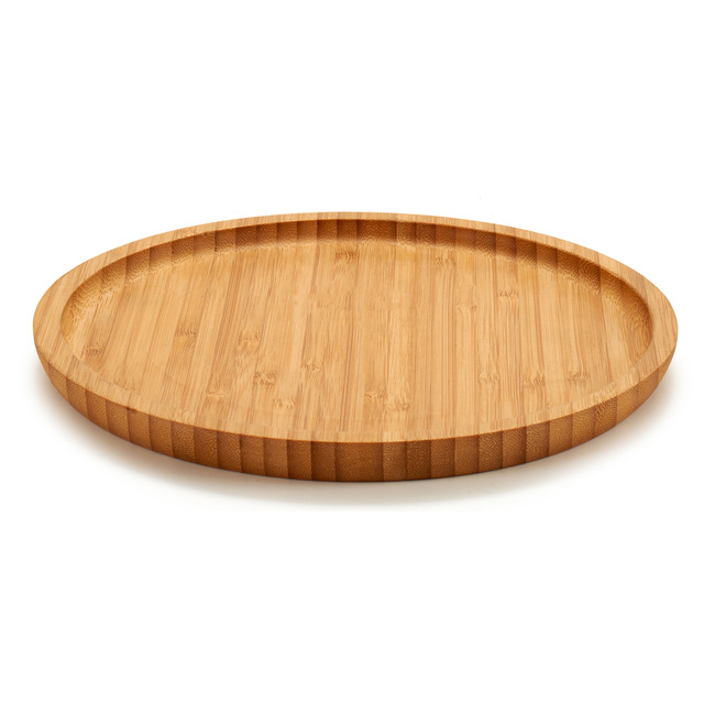 Blat de servire pentru gustari, rotund, bambus