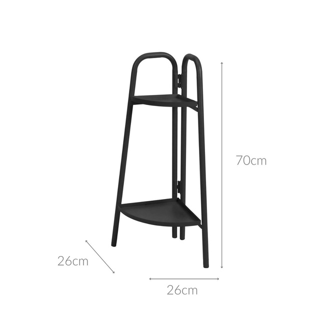 Coltar metalic de flori, 2 niveluri, 70 cm