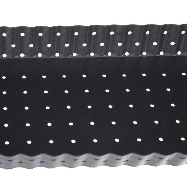 Tava alungita cu gauri, 35 x 11 cm, metal