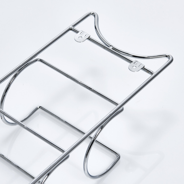 Raft metalic pentru vin, montat pe perete, 5 sticle