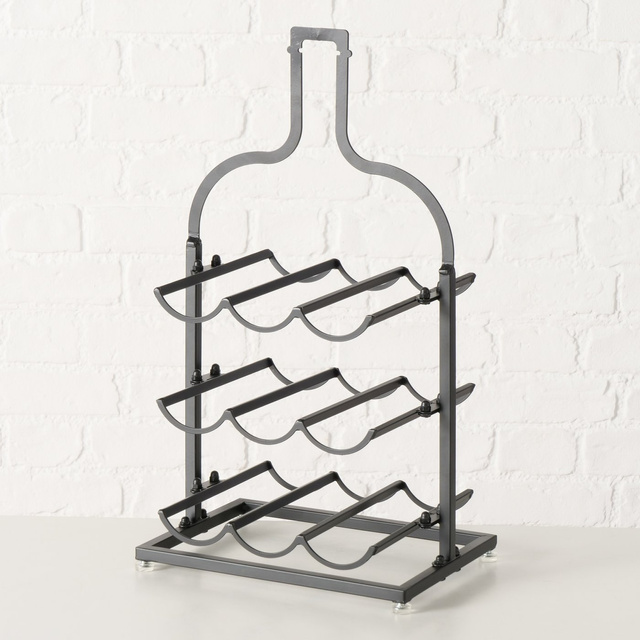 Suport metalic pentru vin în formă de sticlă BOTELLA, înălțime 54,5 cm