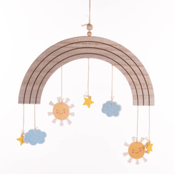 Curcubeu, decor deasupra pătuțului, 33 x 16,5 cm