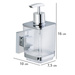 Dispenser sapun lichid cu suport QUADRO, Transparent 340 ml, WENKO