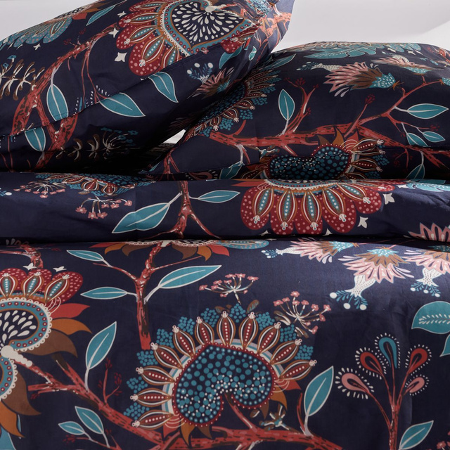 Lenjerie de pat din bumbac, pilota si 2 perne, 220 x 240 cm, LULUS