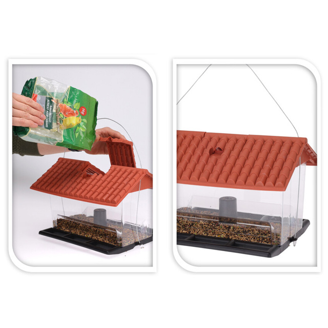 Hranitoare pentru pasari, cu agatatoare