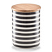 Recipient ceramic STRIPES cu capac din bambus, 580 ml, ZELLER