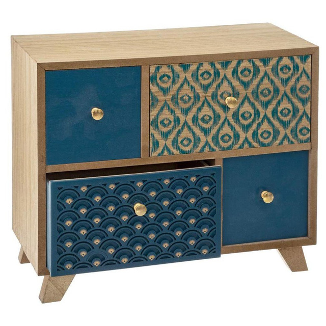 Mini comodă PEACOCK, 4 sertare, 30x13x26 cm