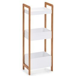 Raft din fibra de bambus, trei niveluri, o piesa de mobilier cu recipiente.