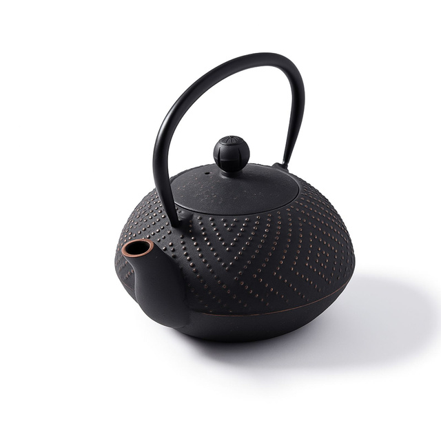 Ceainic din fontă cu infuzor KAMIN, 900 ml, negru