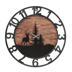 Ceas de perete cu motiv de iarnă, LUDWIG, Ø 45 cm