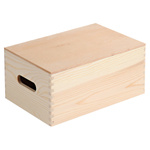 Cutie din lemn cu mânere și capac, 29 x 19 cm, Kesper