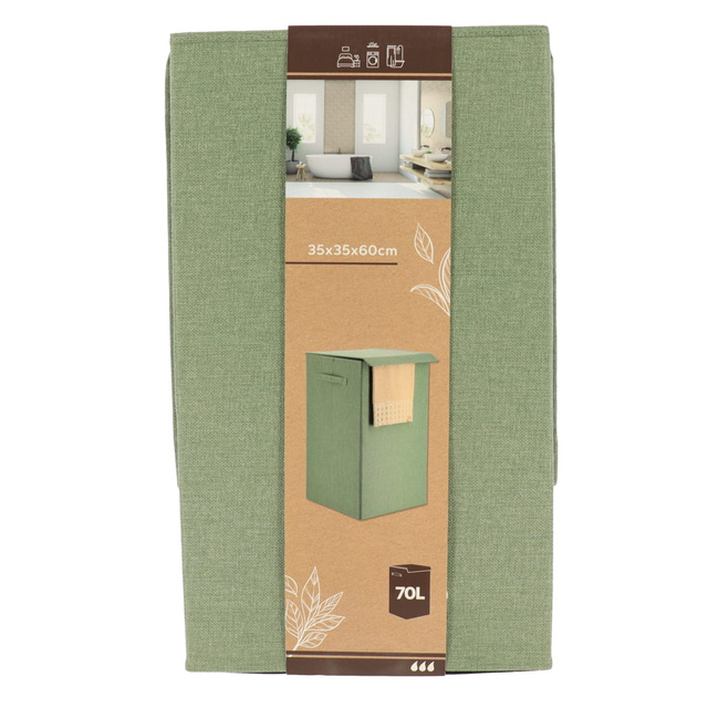 Coș de rufe textil LAGOM, închis, 70 l