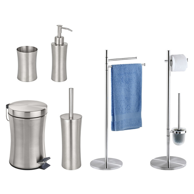 Recipient pentru perie PIENO + perie WC, oțel inoxidabil, WENKO