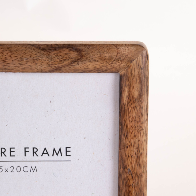 Ramă foto din lemn, verticală, din lemn de mango, 23 x 2 x 28 cm