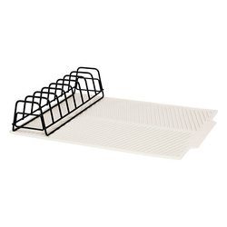 Covoraș de uscare din silicon pentru vase cu suport pentru farfurii, 43,5 x 33 x 8,5 cm