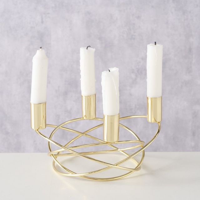 Suport de lumanare metalic pentru 4 lumanari, DELIAH