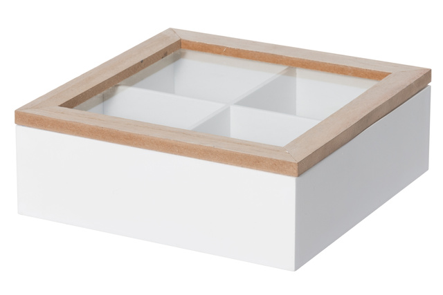 Cutie din sticla GEMMY cu compartimente, 20 x 16 cm