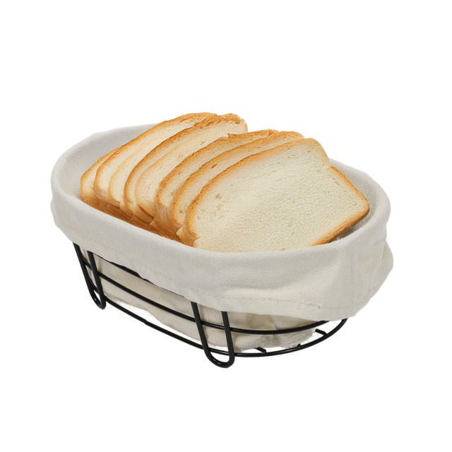 Coș pentru pâine Bistro, cadru metalic oval