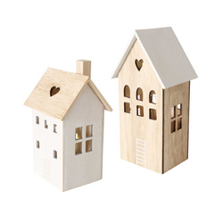 Decor lemn cu iluminat, 2 case, ALDEA