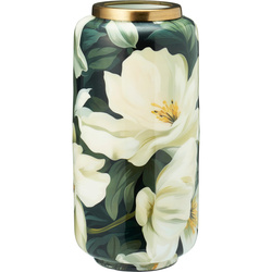 Vază decorativă BADU din metal, contur auriu