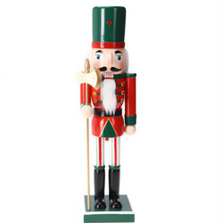 Bunicul de nuci, figură din lemn de pin, 38 cm