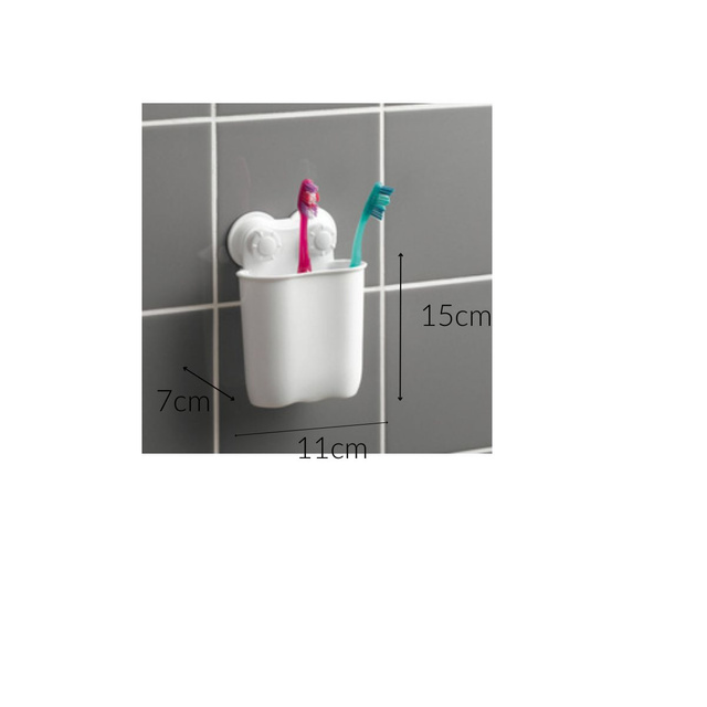 Suport periute de dinti, montare pe ventuze