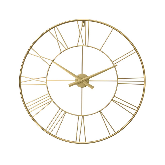 Ceas de perete în stil industrial ARATIO, Ø 70 cm, auriu