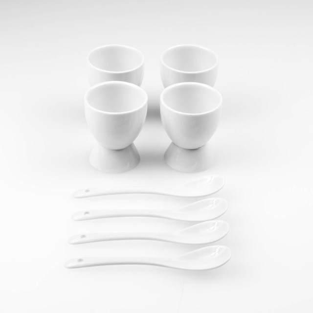 Set suporturi pentru oua cu lingurite