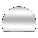 Oglindă semicirculară pentru hol ALICE, cadru metalic, 90 x 65 cm, negru