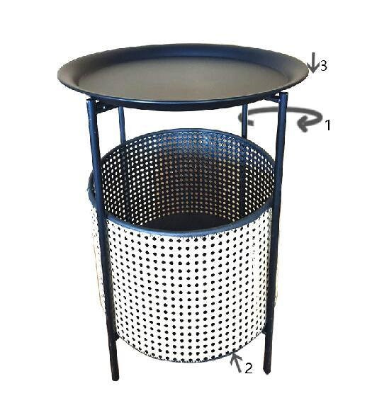 Masa rotunda si cos de depozitare, Ø 40 cm