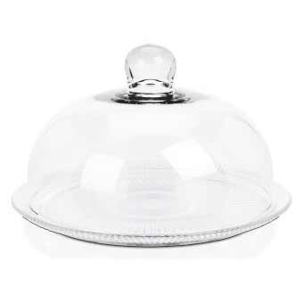 Tavă din sticlă pentru tort cu capac, Ø 30 x 17 cm