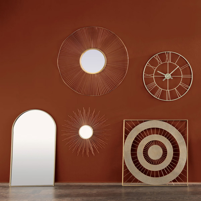 Oglinda de perete JOYCE cu rama aurie, 60 x 106 cm