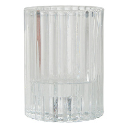 Suport lumanare din sticlă colorată cu nervuri, Ø 5,5 cm