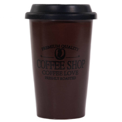 Cana de cafea COFFEE SHOP pentru masina, capac din silicon, 440 ml