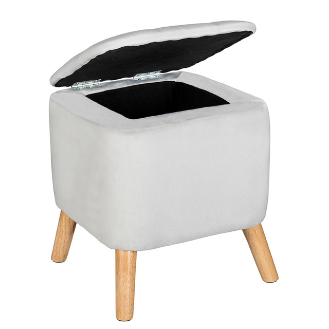 Puf pentru living EMMA, din catifea, cu spatiu depozitare, 42, 5 cm, WENKO