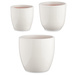 Set ghivece rotunde din ceramica, baza conica, 3 bucati