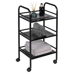 Stand metalic pentru baie, 3 nivele pe roti