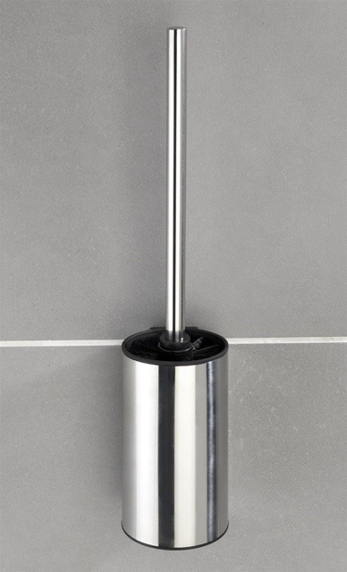 Perie de toaleta cu suport si montare pe perete Detroit, Wenko, Otel