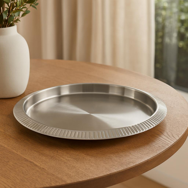 Tavă decorativă NAHO din oțel inoxidabil, Ø 35 cm