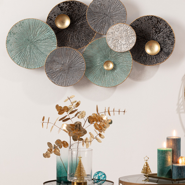 Decor de perete DECO din frunze de nufar, 90 x 50 cm