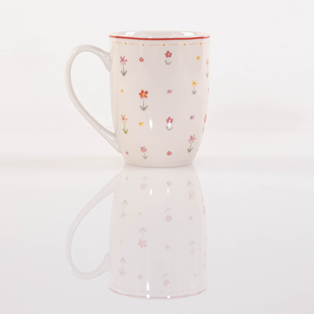 Cana de portelan model floral Blumi, 350 ml