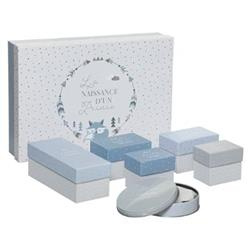 Cutii cadou, 7 bucăți, albastru