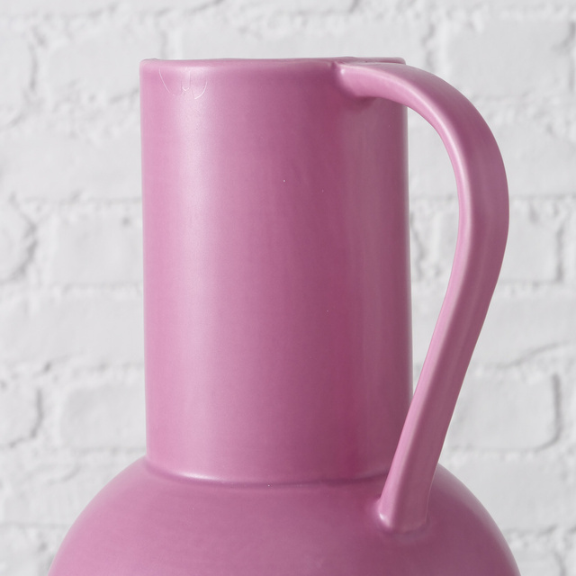 Vaza decorativa Zuky roz, inaltime 25 cm